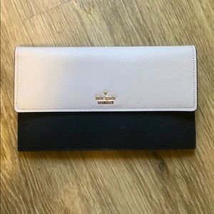 Kate Spade Pale Pink and Black Clutch